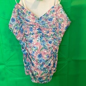 No Boundaries Floral Dress with Pink and Blue Accents